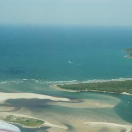 Aerial view, Noosa River mouth and Bar, Noosa Heads, 17 December 2005