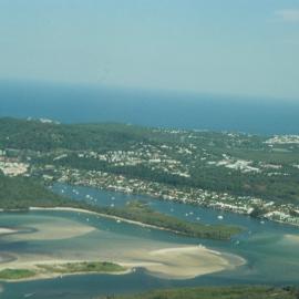 Aerial view, Noosa River mouth and Bar, Noosa Heads, 17 December 2005