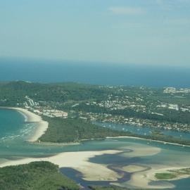 Aerial view, Noosa River mouth and Bar, Noosa Heads, 17 December 2005