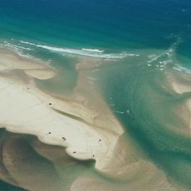 Aerial view, Noosa River mouth and Bar, Noosa Heads, 18 September 2005