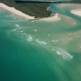 Aerial view, Noosa River mouth and Bar, Noosa Heads, 18 November 2006