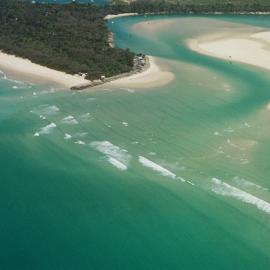 Aerial view, Noosa River mouth and Bar, Noosa Heads, 18 November 2006