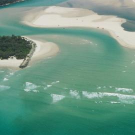 Aerial view, Noosa River mouth and Bar, Noosa Heads, 18 November 2006