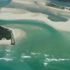 Aerial view, Noosa River mouth and Bar, Noosa Heads, 18 November 2006