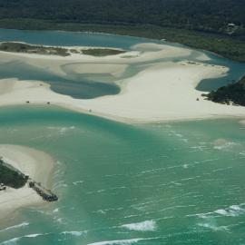 Aerial view, Noosa River mouth and Bar, Noosa Heads, 18 November 2006