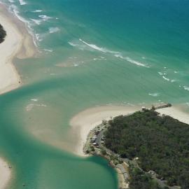 Aerial view, Noosa River mouth and Bar, Noosa Heads, 18 November 2006