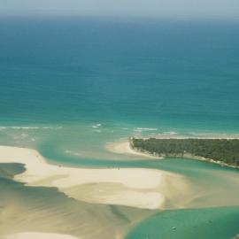 Aerial view, Noosa River mouth and Bar, Noosa Heads, 18 November 2006