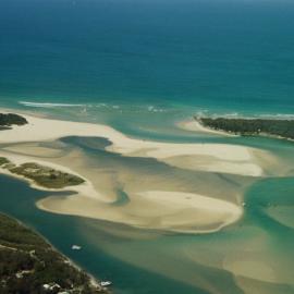 Aerial view, Noosa River mouth and Bar, Noosa Heads, 18 November 2006