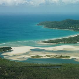 Aerial view, Noosa River mouth and Bar, Noosa Heads, 18 November 2006