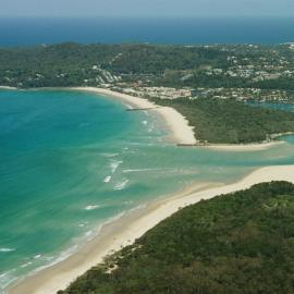 Aerial view, Noosa River mouth and Bar, Noosa Heads, 18 November 2006