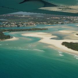 Aerial view, Noosa River mouth and Bar, Noosa Heads, 18 November 2006