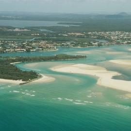 Aerial view, Noosa River mouth and Bar, Noosa Heads, 18 November 2006