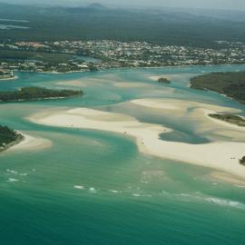 Aerial view, Noosa River mouth and Bar, Noosa Heads, 18 November 2006