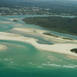 Aerial view, Noosa River mouth and Bar, Noosa Heads, 18 November 2006