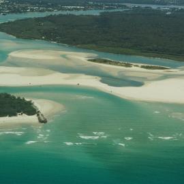 Aerial view, Noosa River mouth and Bar, Noosa Heads, 18 November 2006