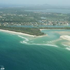Aerial view, Noosa River mouth and Bar, Noosa Heads, 19 October 2005