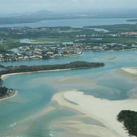 Aerial view, Noosa River mouth and Bar, Noosa Heads, 19 October 2005