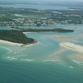 Aerial view, Noosa River mouth and Bar, Noosa Heads, 19 October 2005