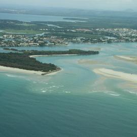 Aerial view, Noosa River mouth and Bar, Noosa Heads, 19 October 2005