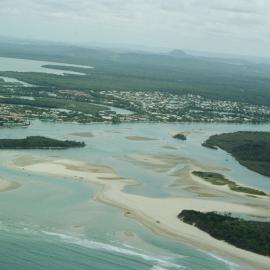 Aerial view, Noosa River mouth and Bar, Noosa Heads, 20 December 2006