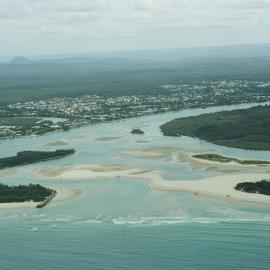 Aerial view, Noosa River mouth and Bar, Noosa Heads, 20 December 2006