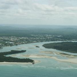 Aerial view, Noosa River mouth and Bar, Noosa Heads, 20 December 2006