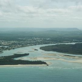 Aerial view, Noosa River mouth and Bar, Noosa Heads, 20 December 2006