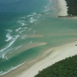 Aerial view, Noosa River mouth and Bar, Noosa Heads, 20 December 2006