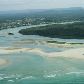 Aerial view, Noosa River mouth and Bar, Noosa Heads, 20 December 2006