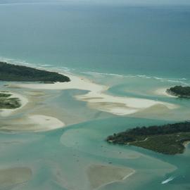 Aerial view, Noosa River mouth and Bar, Noosa Heads, 20 December 2006