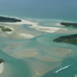 Aerial view, Noosa River mouth and Bar, Noosa Heads, 20 December 2006