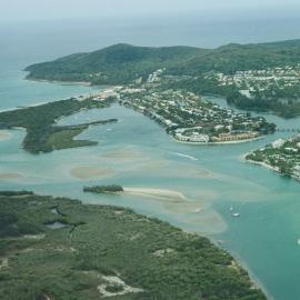 Aerial view, Noosa River mouth and Bar, Noosa Heads, 20 December 2006
