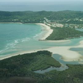 Aerial view, Noosa River mouth and Bar, Noosa Heads, 20 December 2006