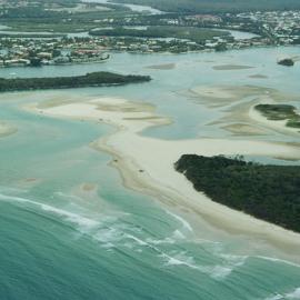 Aerial view, Noosa River mouth and Bar, Noosa Heads, 20 December 2006