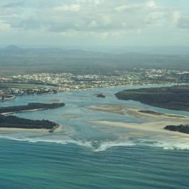 Aerial view, Noosa River mouth and Bar, Noosa Heads, 27 July 2005
