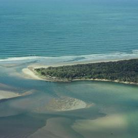 Aerial view, Noosa River mouth and Bar, Noosa Heads, 27 July 2005