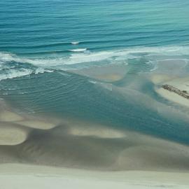 Aerial view, Noosa River mouth and Bar, Noosa Heads, 27 July 2005