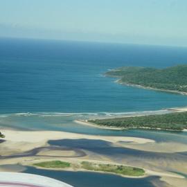 Aerial view, Noosa River mouth and Bar, Noosa Heads, 30 January 2006