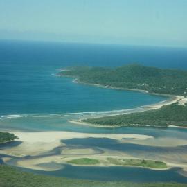 Aerial view, Noosa River mouth and Bar, Noosa Heads, 30 January 2006