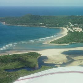 Aerial view, Noosa River mouth and Bar, Noosa Heads, 30 January 2006