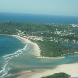 Aerial view, Noosa River mouth and Bar, Noosa Heads, 30 January 2006