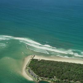 Aerial view, Noosa River mouth and Bar, Noosa Heads, 2005-2006