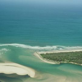 Aerial view, Noosa River mouth and Bar, Noosa Heads, 2005-2006