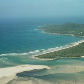 Aerial view, Noosa River mouth and Bar, Noosa Heads, 2005-2006