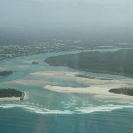 Aerial view, Noosa River mouth and Bar, Noosa Heads, 2005-2006
