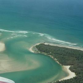 Aerial view, Noosa River mouth and Bar, Noosa Heads, 2005-2006