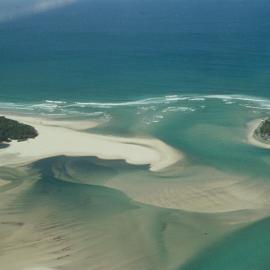 Aerial view, Noosa River mouth and Bar, Noosa Heads, 2005-2006