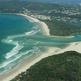 Aerial view, Noosa River mouth and Bar, Noosa Heads, 2005-2006