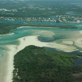 Aerial view, Noosa River mouth and Bar, Noosa Heads, 2005-2006