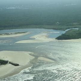 Aerial view, Noosa River mouth and Bar, Noosa Heads, 1 March 2004
